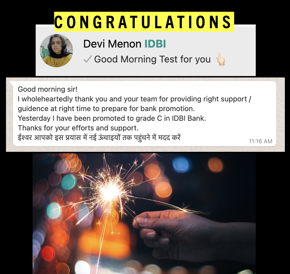 Congratulations to All of you - for IDBI Aspirants